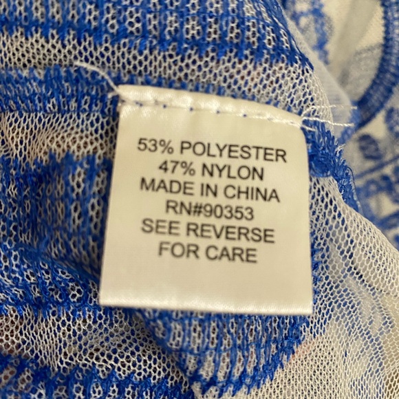 Rebellion Again Blue Sheer Embroidered Lace 3/4 Sleeve Kimono Dress - Picture 4 of 10